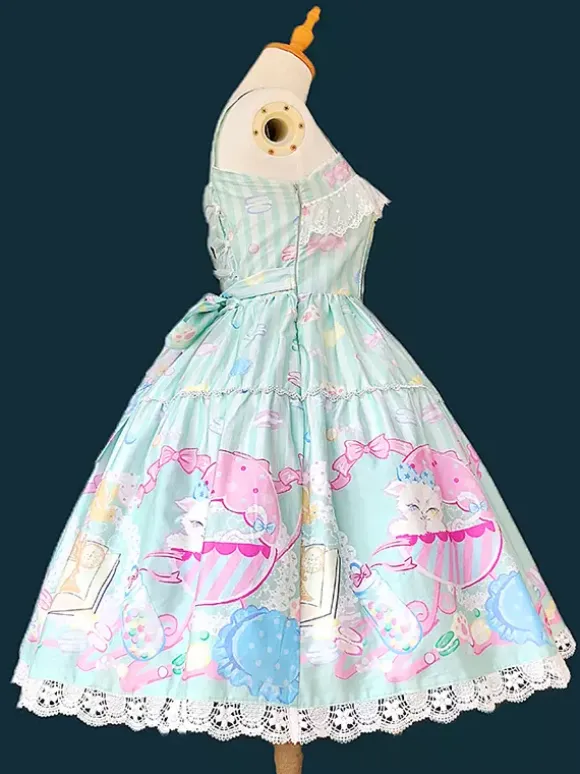 Sweet Lolita Dress Sleeveless Bows Jumper Sweet Fairytale Yellow Dress