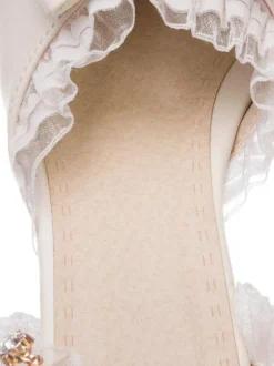 Sweet Lolita Footwear Bows Leather Chunky Heel Lolita Pumps