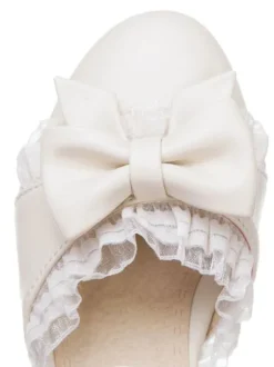 Sweet Lolita Footwear Bows Leather Chunky Heel Lolita Pumps