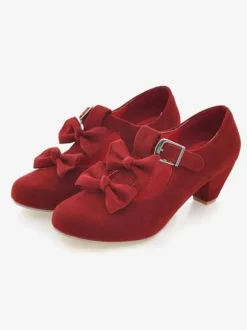 Sweet Lolita Footwear Bows Prism Heel Lolita Pumps