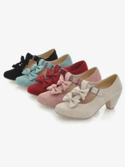 Sweet Lolita Footwear Bows Prism Heel Lolita Pumps