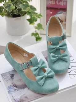 Sweet Lolita Footwear Bows Prism Heel Lolita Pumps