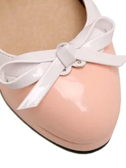 Sweet Lolita Footwear Red Round Toe PU Leather Lolita Shoes