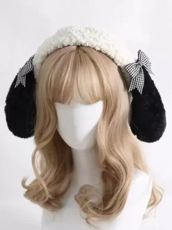 Sweet Lolita Hat Ecru White Bows Accessory Polyester Lolita Accessories