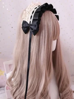 Sweet Lolita Headdress Lace Bow Lolita Headband