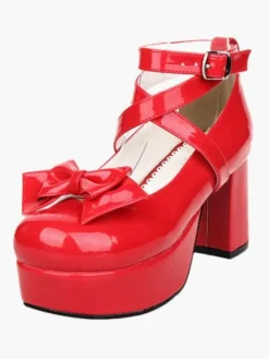 Sweet Lolita Heel Platform Black Cross Straps Lolita Shoes