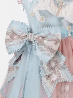 Sweet Lolita JSK Dress Kawaii Princess Tiered Ruffled Sundress In Pink Cute Casual Lolita