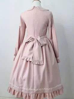 Sweet Lolita OP Dress Ruffles Long Sleeves Lolita One Piece Dresses