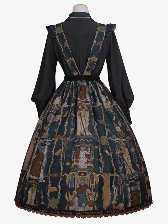 Sweet Lolita Outfits Black Patchwork Long Sleeves Dress