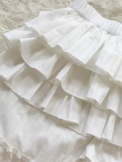 Sweet Lolita Pant White Jacquard Loose Lolita Trousers