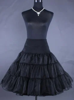 Sweet Lolita Petticoat 2026 Black High Waist Lolita Pettiskirt
