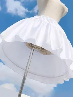 Sweet Lolita Petticoats Polyester White Lolita Skirt