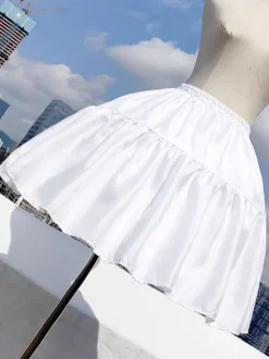 Sweet Lolita Petticoats Polyester White Lolita Skirt