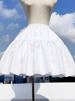 Sweet Lolita Petticoats Polyester White Lolita Skirt