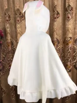 Sweet Lolita Poncho White Synthetic Piping Winter Lolita Outwears