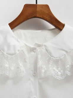 Sweet Lolita Shirt Lace Chiffon White Lolita Blouse