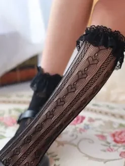 Sweet Lolita Socks Lace Ruffle White Lolita Stocking