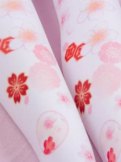 Sweet Lolita Socks Pink Spandex Sakura Pattern Lolita Accessories