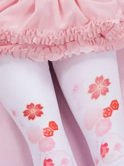 Sweet Lolita Socks Pink Spandex Sakura Pattern Lolita Accessories