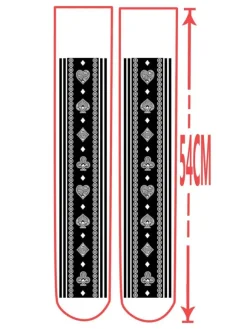 Sweet Lolita Stocking Black Stripe Printed Lolita Socks