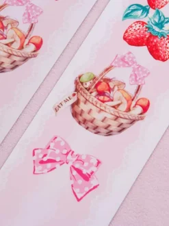 Sweet Lolita Tights Pink Spandex Fruit Pattern Lolita Accessories
