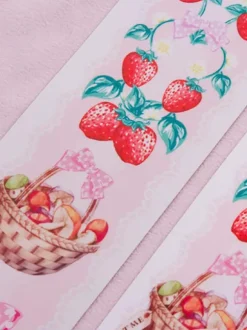 Sweet Lolita Tights Pink Spandex Fruit Pattern Lolita Accessories
