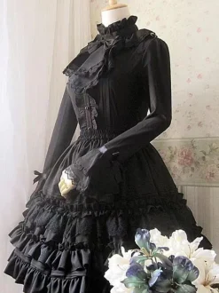 Sweet Lolita White Ruched Chiffon Lolita SK Dress for Women