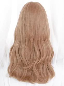 Sweet Lolita Wig Champagne Long Heat-resistant Fiber Tousled Lolita Accessories