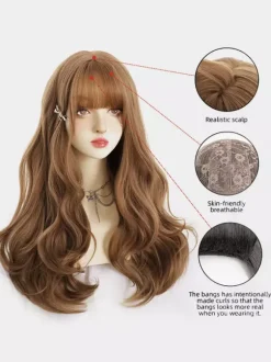 Sweet Lolita Wigs 26 Inches Tousled Heat-resistant Fiber Flaxen Lolita Accessories