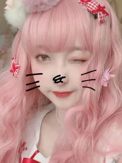 Sweet Lolita Wigs Long Heat Resistant Fiber Light Pink Lolita Hair Wigs