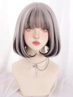 Sweet Lolita Wigs Long Highlighting Hair Heat-resistant Fiber Split Color Lolita Accessories