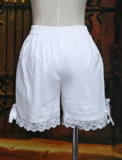 Sweet White Bow Cotton Lolita Shorts