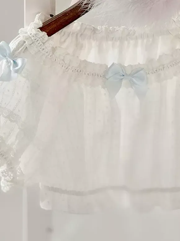 Sweet Beige Short Sleeves Polyester Top