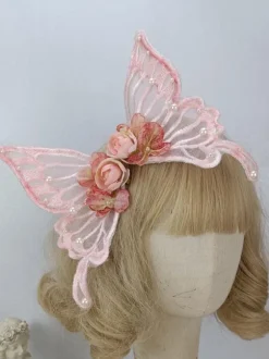 Sweet Lolita Accessories Black Rose Headwear Polyester Fiber Miscellaneous