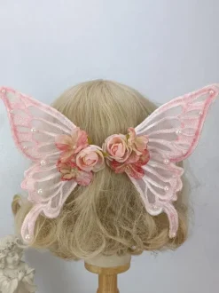 Sweet Lolita Accessories Black Rose Headwear Polyester Fiber Miscellaneous