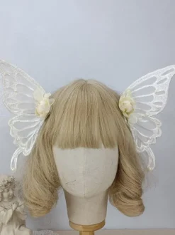 Sweet Lolita Accessories Black Rose Headwear Polyester Fiber Miscellaneous