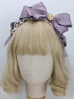 Sweet Lolita Accessories Cameo Pink Ruffles Bows Headwear Miscellaneous