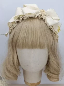 Sweet Lolita Accessories Cameo Pink Ruffles Bows Headwear Miscellaneous