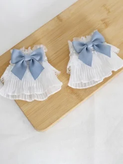 Sweet Lolita Accessories Pink Bows Oversleeves Polyester Fiber Miscellaneous