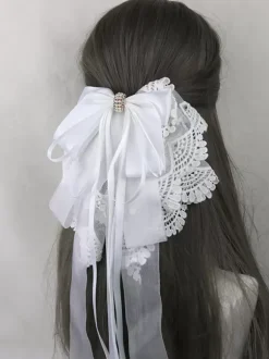 Sweet Lolita Accessories Purple Bows Ruffles Headwear Miscellaneous