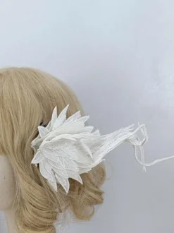 Sweet Lolita Accessories White Polyester Fiber Headwear Miscellaneous