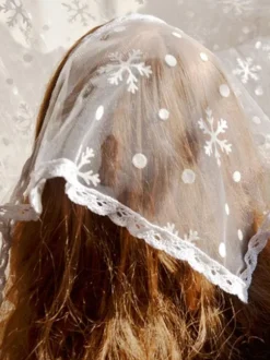 Sweet Lolita Accessories White Polyester Headwear Lace Miscellaneous