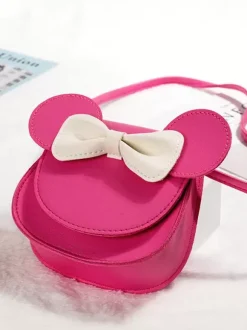 Sweet Lolita Bag Pink PU Leather Bows PU Leather cross-body bag Lolita Accessories
