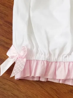 Sweet Lolita Bloomers Cotton Bow Ruffled Lolita Short Pumpkin Pants