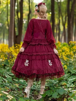 Sweet Lolita Blouses Infanta Ruffles Bows Long Sleeves Lolita Top Top Jacquard Baby Blue Lolita Shirt