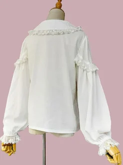 Sweet Lolita Blouses Lolita Top Infanta Long Sleeves White Lolita Shirt