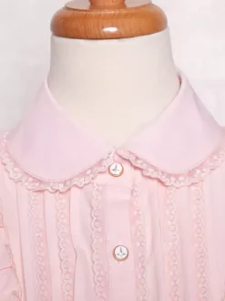 Sweet Lolita Blouses Ruffles Lace Long Sleeves Pink Lolita Top Lolita Shirt