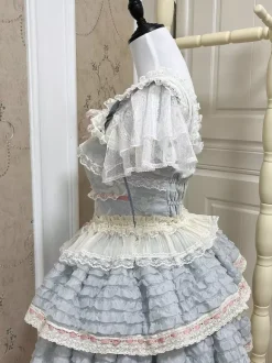Sweet Lolita Blouses White Short Sleeves Lolita Top Bows Ruffles Lolita Shirt