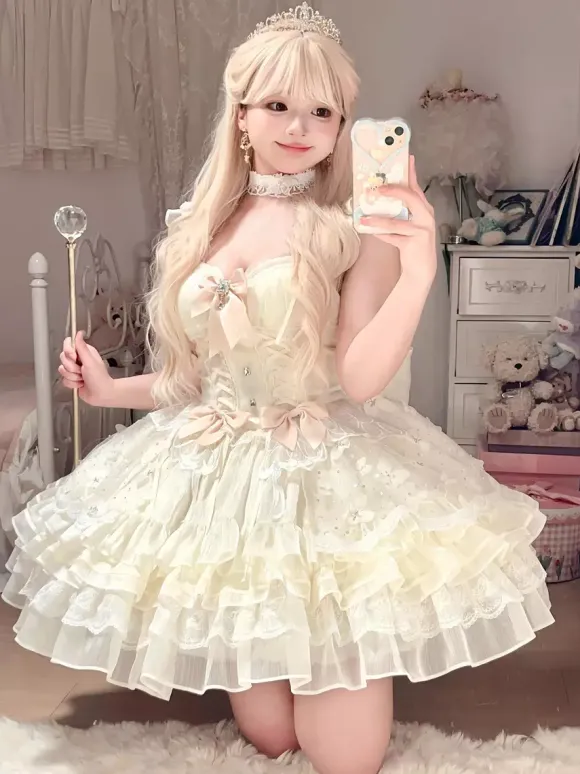 Sweet Lolita Dress Ballet JSK Polyester Sleeveless Sweet Hime Lolita Dress