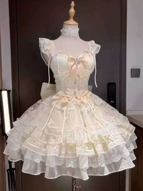 Sweet Lolita Dress Ballet JSK Polyester Sleeveless Sweet Hime Lolita Dress